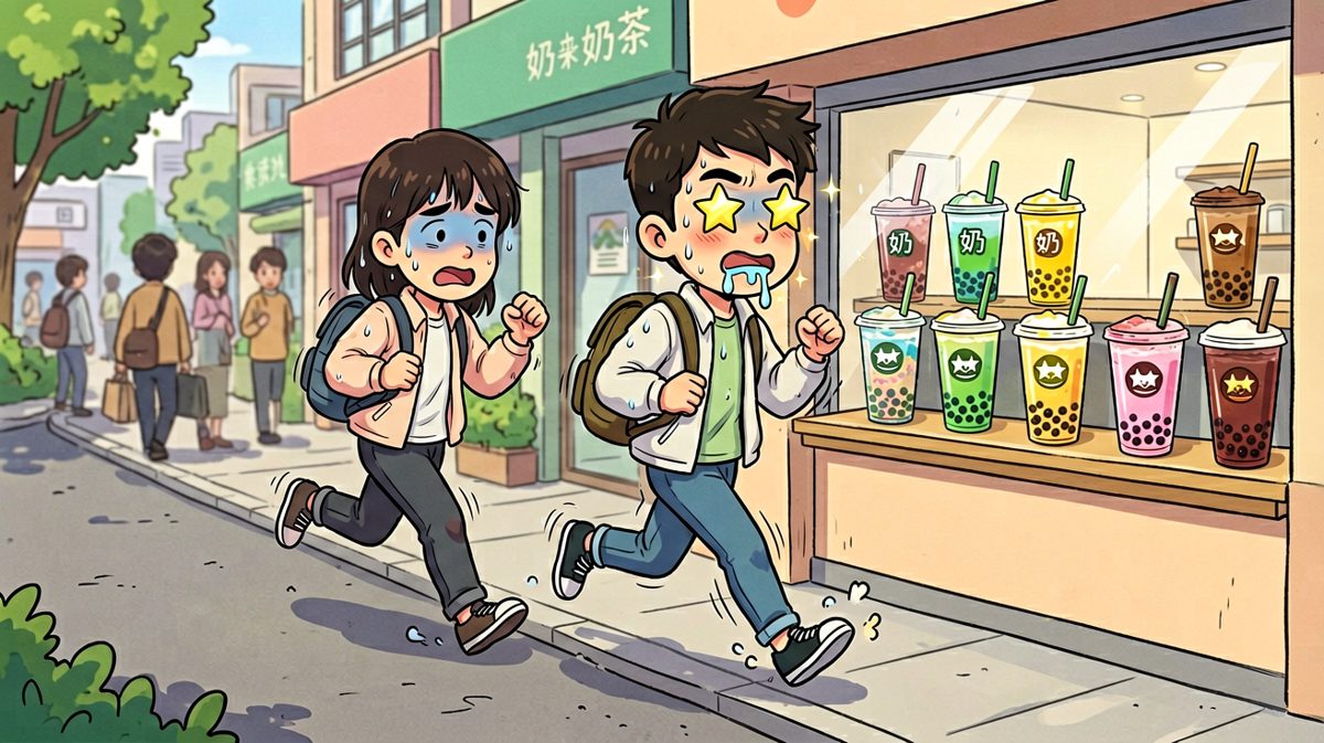 意志力在奶茶面前不堪一击。