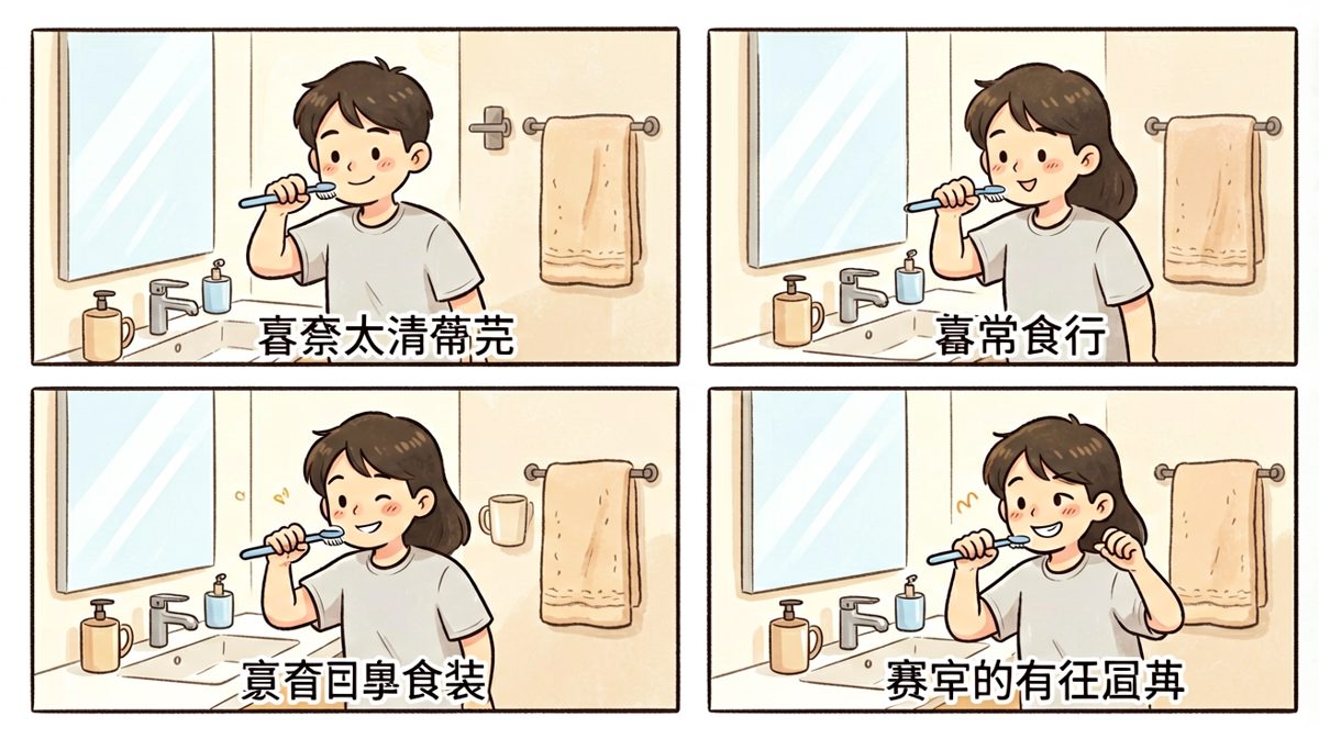 清晨刷牙，信心满满