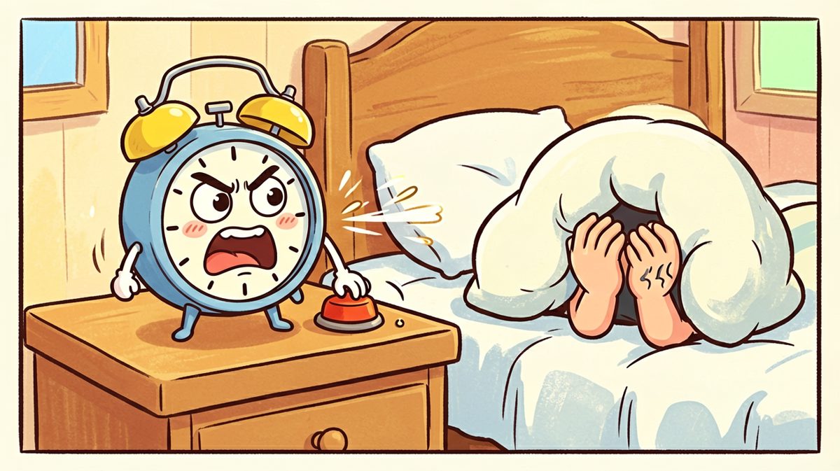 闹钟小恶魔发起疯狂攻势，主人却誓死抵抗。