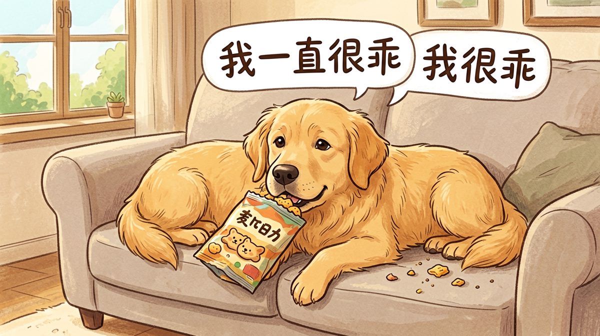 金毛的演技：只要我不看主人，这事就没发生过