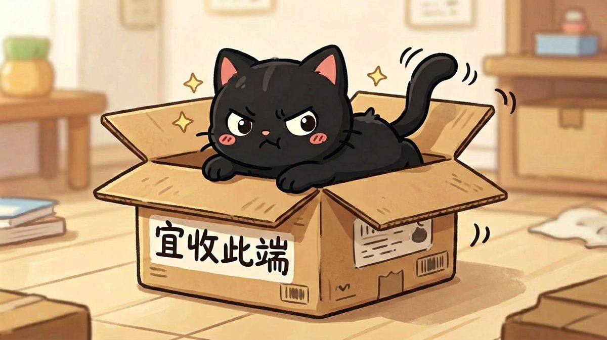 黑猫的人生信条：只要我进去了，箱子就是我的