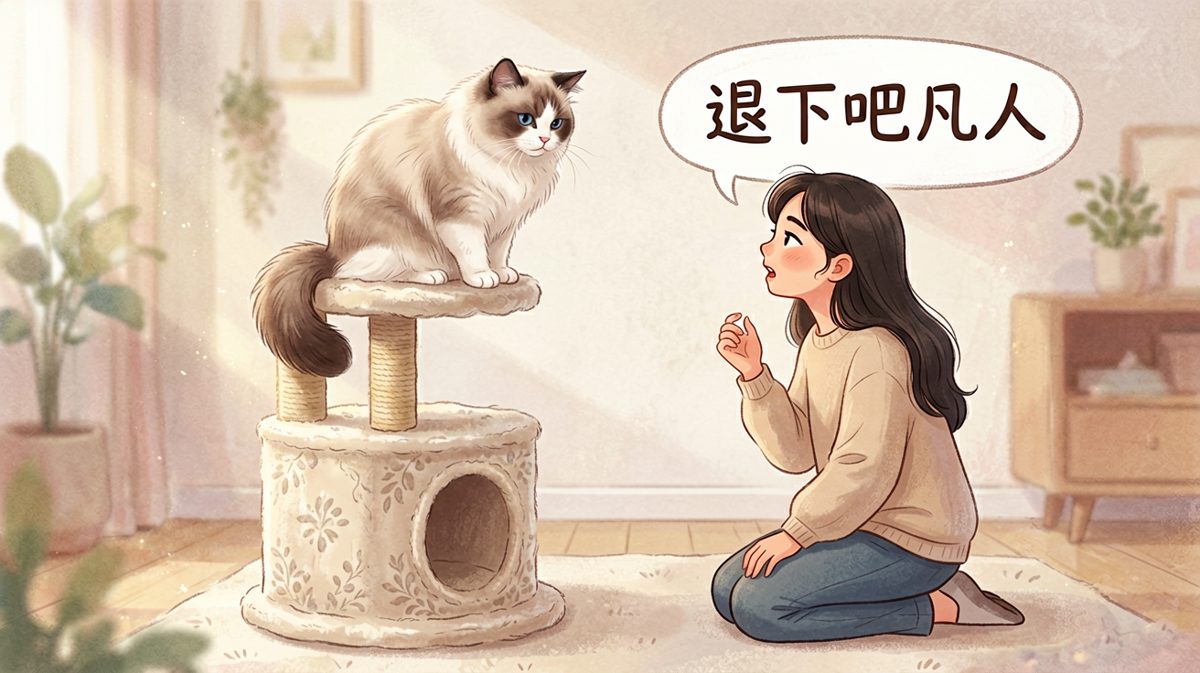 布偶猫的王者姿态：你跪着伺候，我坐着审判