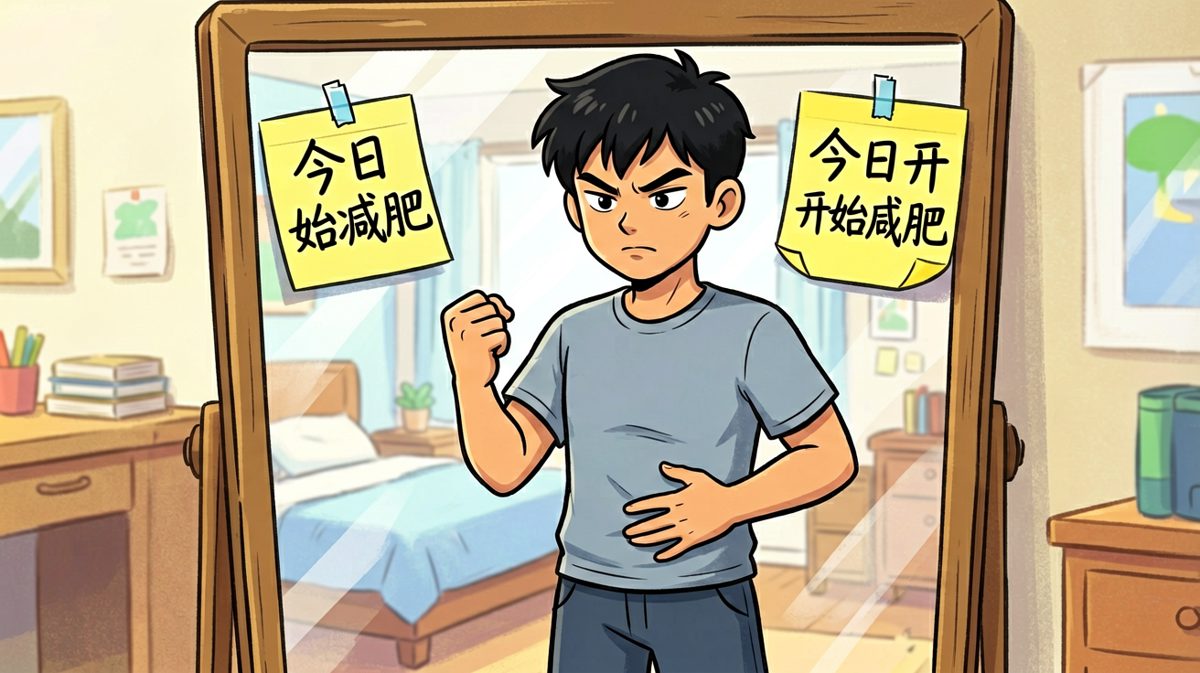 信誓旦旦立下减肥flag