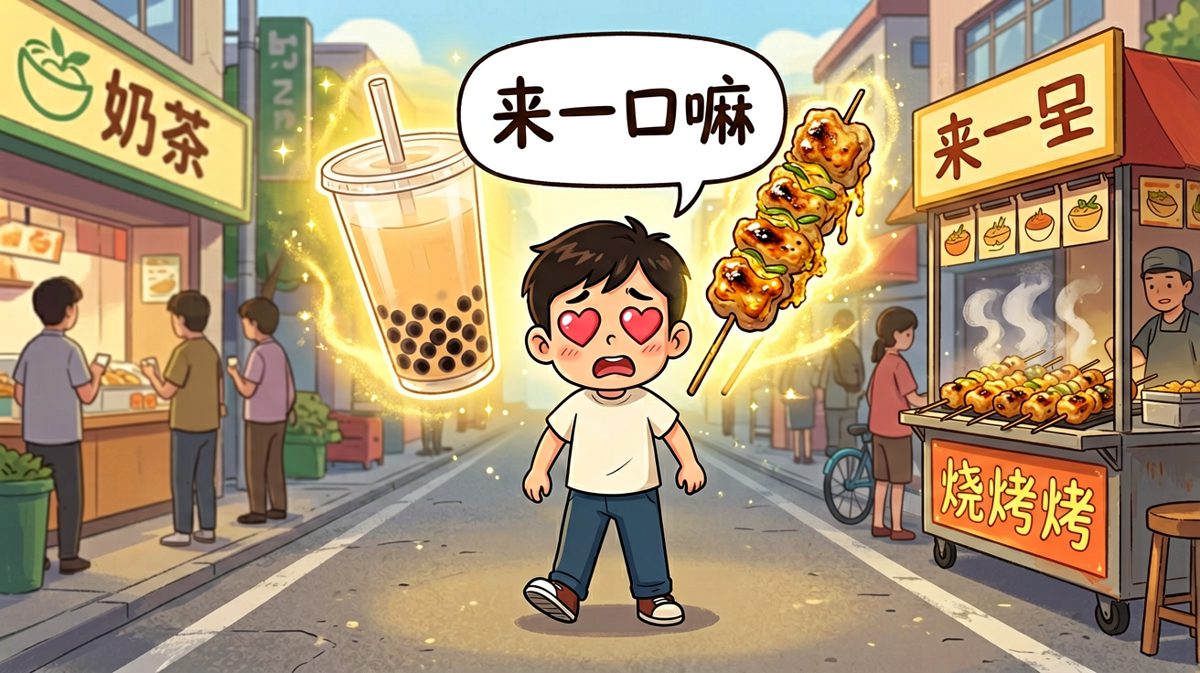 美食诱惑来袭，内心疯狂挣扎