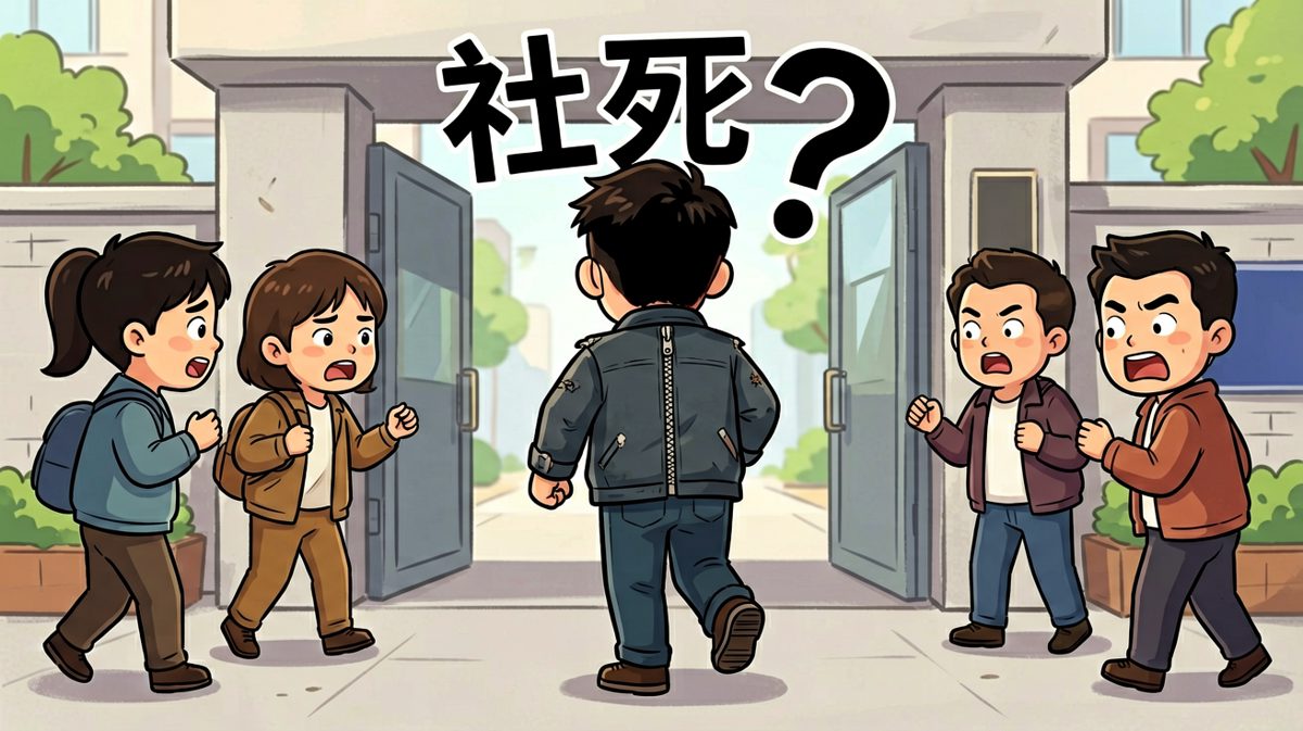 直到走到公司门口……整个世界都安静了。
