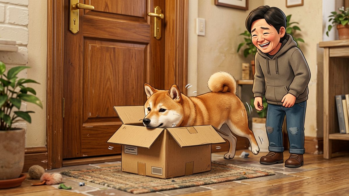 柴犬：我是谁？我在哪？这盒子是不是对我有意见？