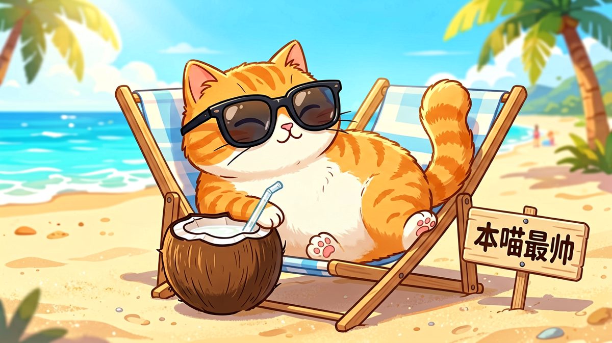 橘猫：这个夏天，我是海边的王