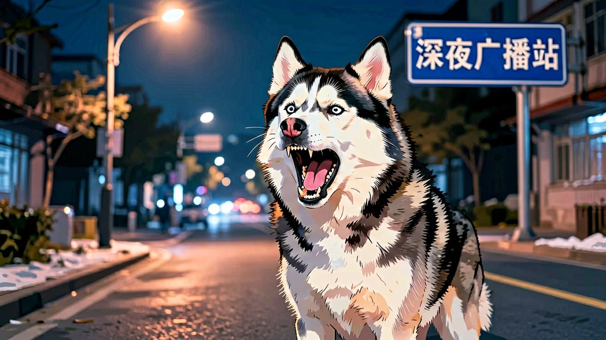 哈士奇：这盏灯！它在挑衅我！