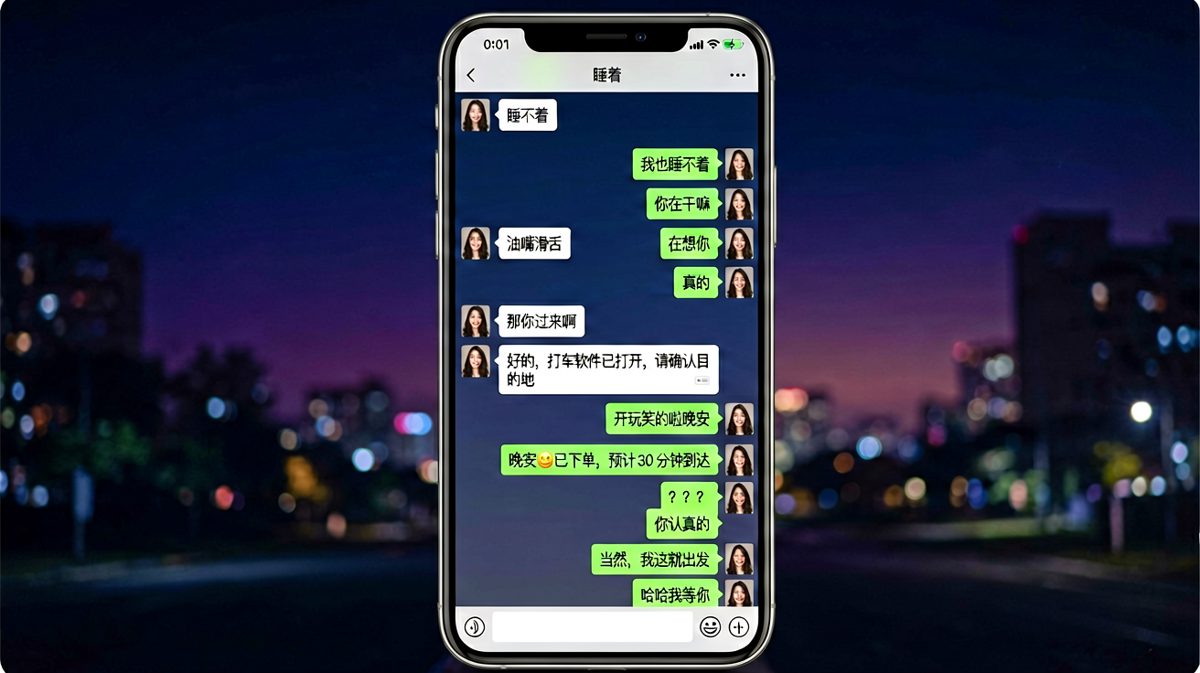 深夜互撩翻车现场，一句话说完秒变现实