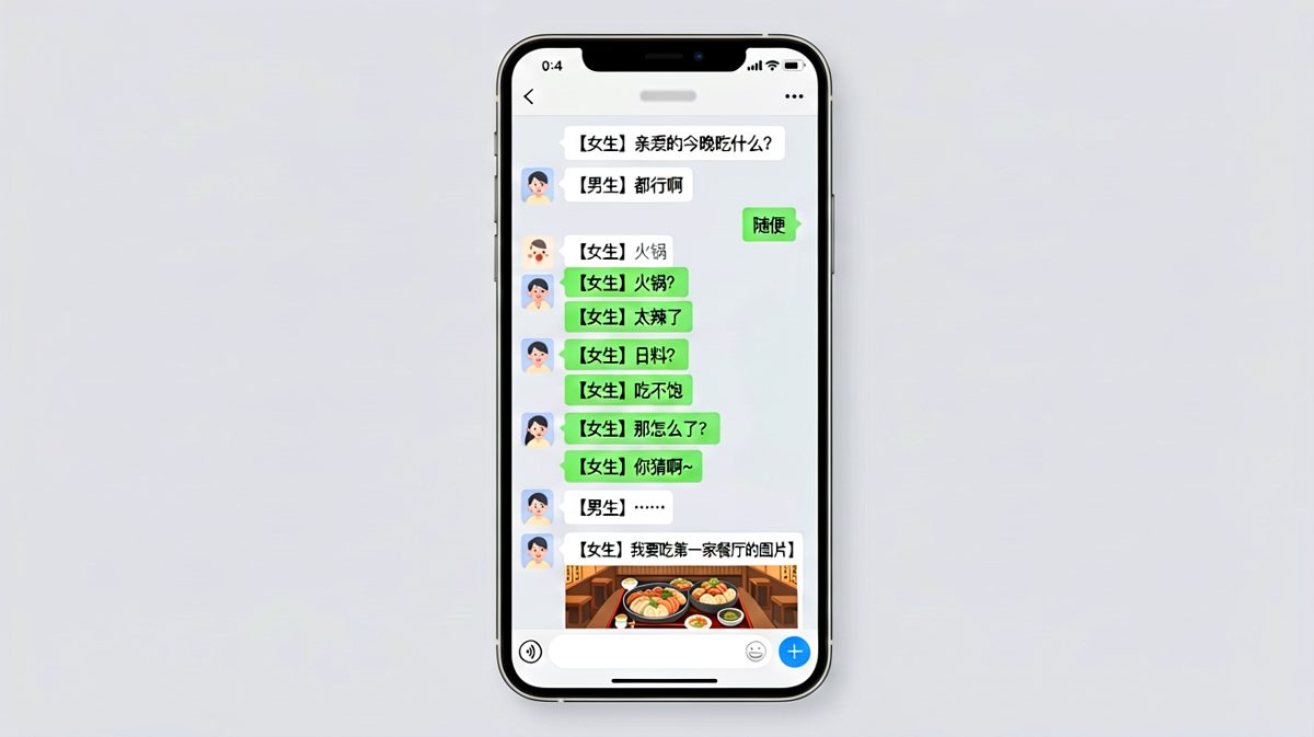 女生说"随便"后抛出终极反转：她早就想好吃啥了