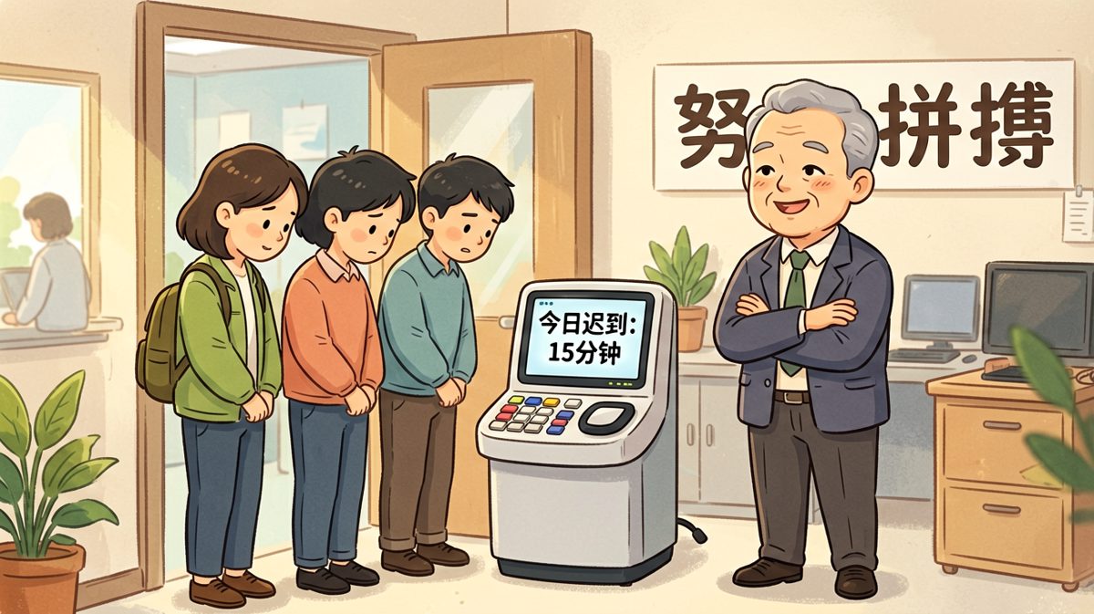 老板质问员工为什么又迟到，员工支支吾吾说是堵车，结果老板淡定地说“你昨天也这么说，但今天明明没下雨。”