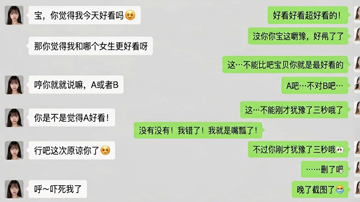 送命题的正确答案是不存在这道题