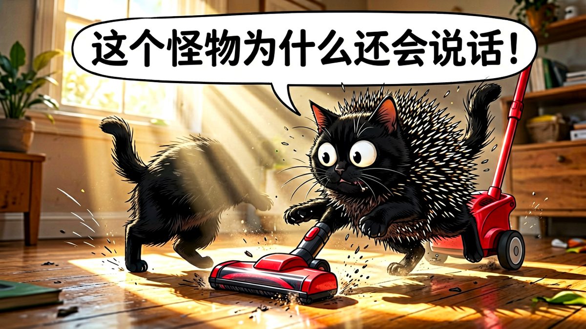 猫咪这辈子没见过的最恐怖生物竟然是它