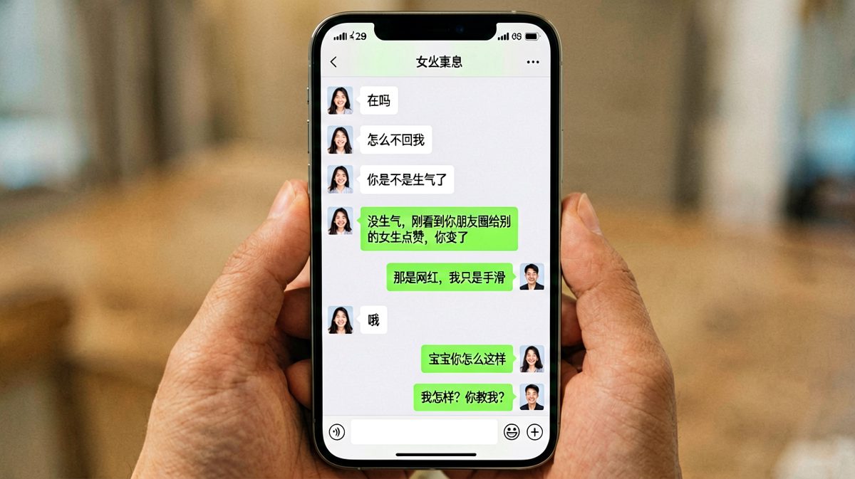 手滑？现在知道叫'宝宝'晚了