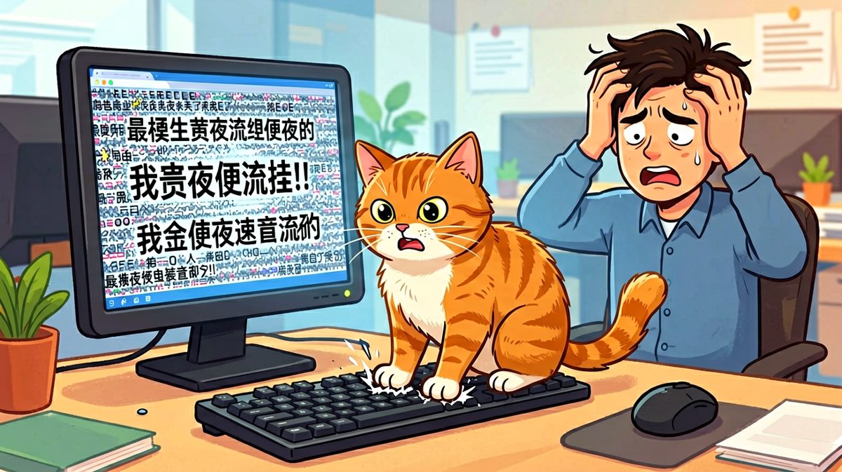 老板：你在干啥？猫：我在帮你加班