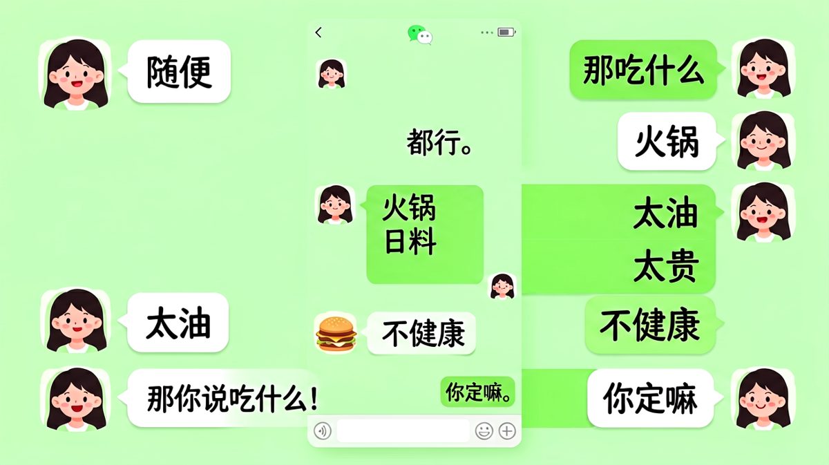 情侣永恒难题：随便二字背后的连环陷阱。