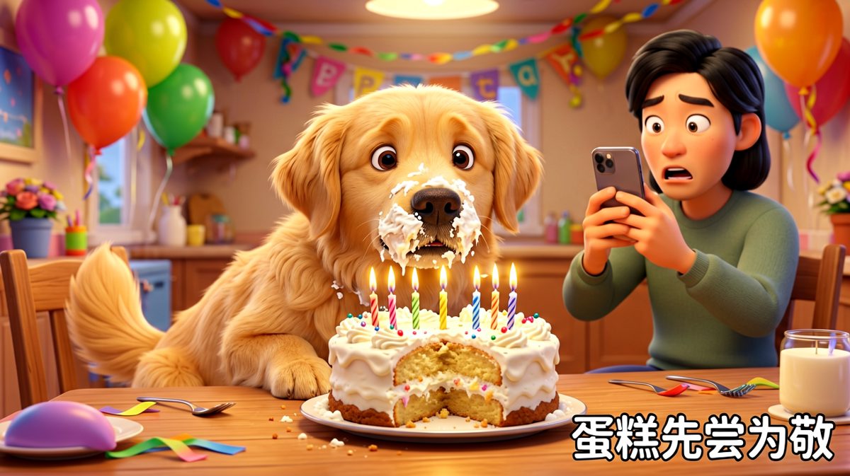 金毛：这蛋糕没有我的名字啊