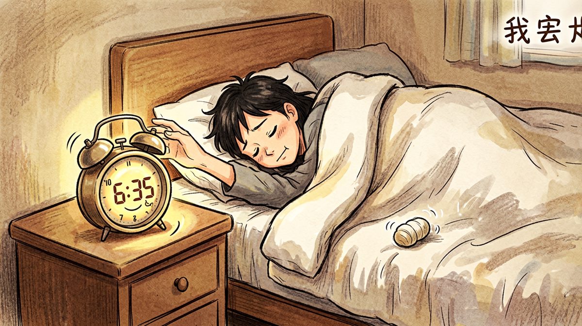 第一回合：人与闹钟的肢体接触，胜负未分。
