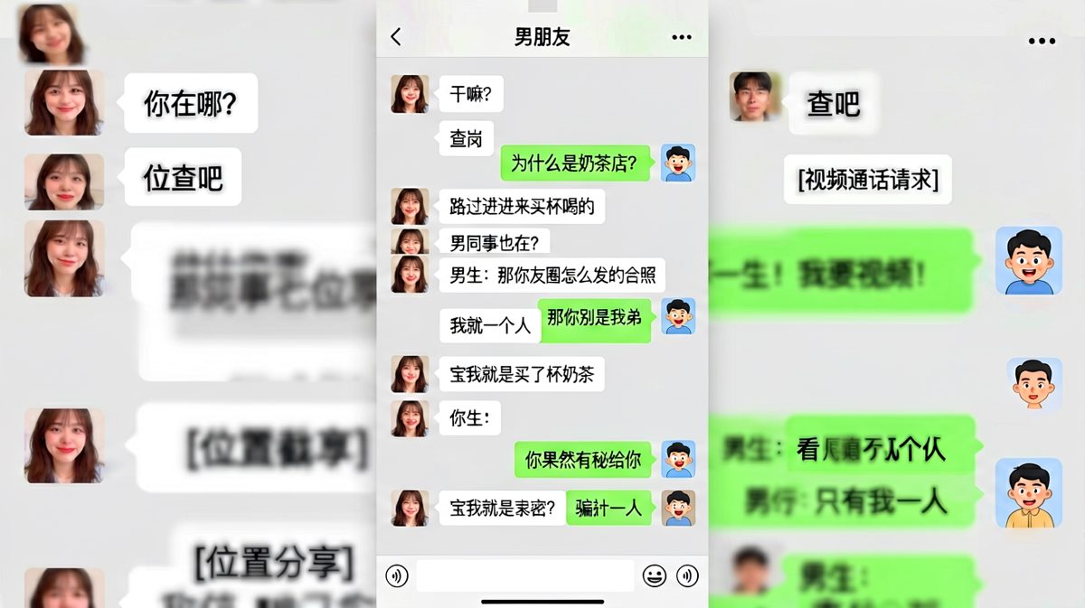 女友查岗要定位，男生百口莫辩，最后靠时间戳才证明清白。