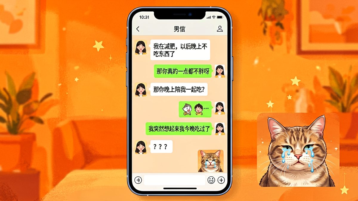 「那我陪你一起减肥」这句话，男生硬生生说成了逃生指南