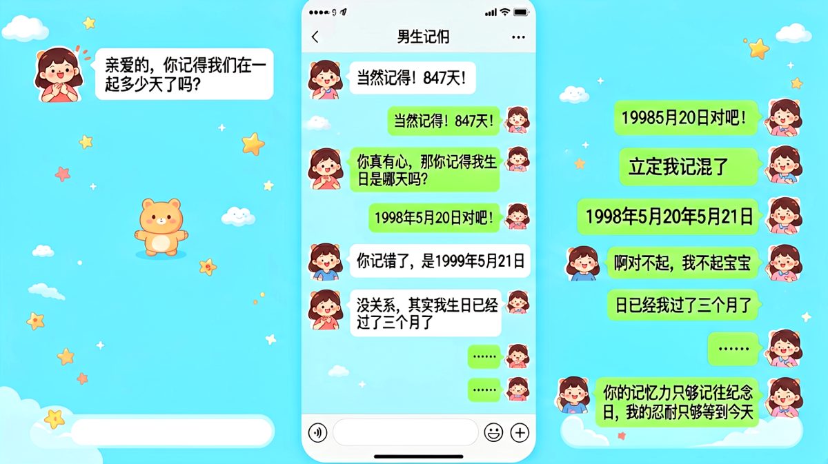 纪念日和忍耐力都不够用