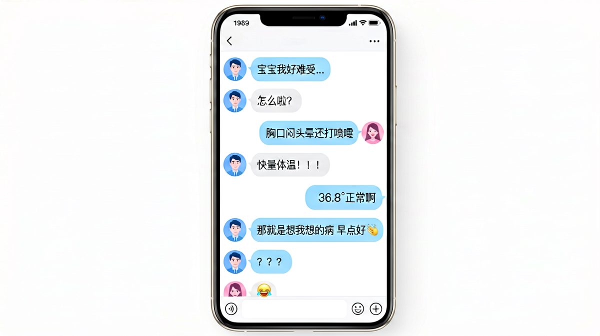 男生装病求安慰，女生一句'想我想的病'直接破防