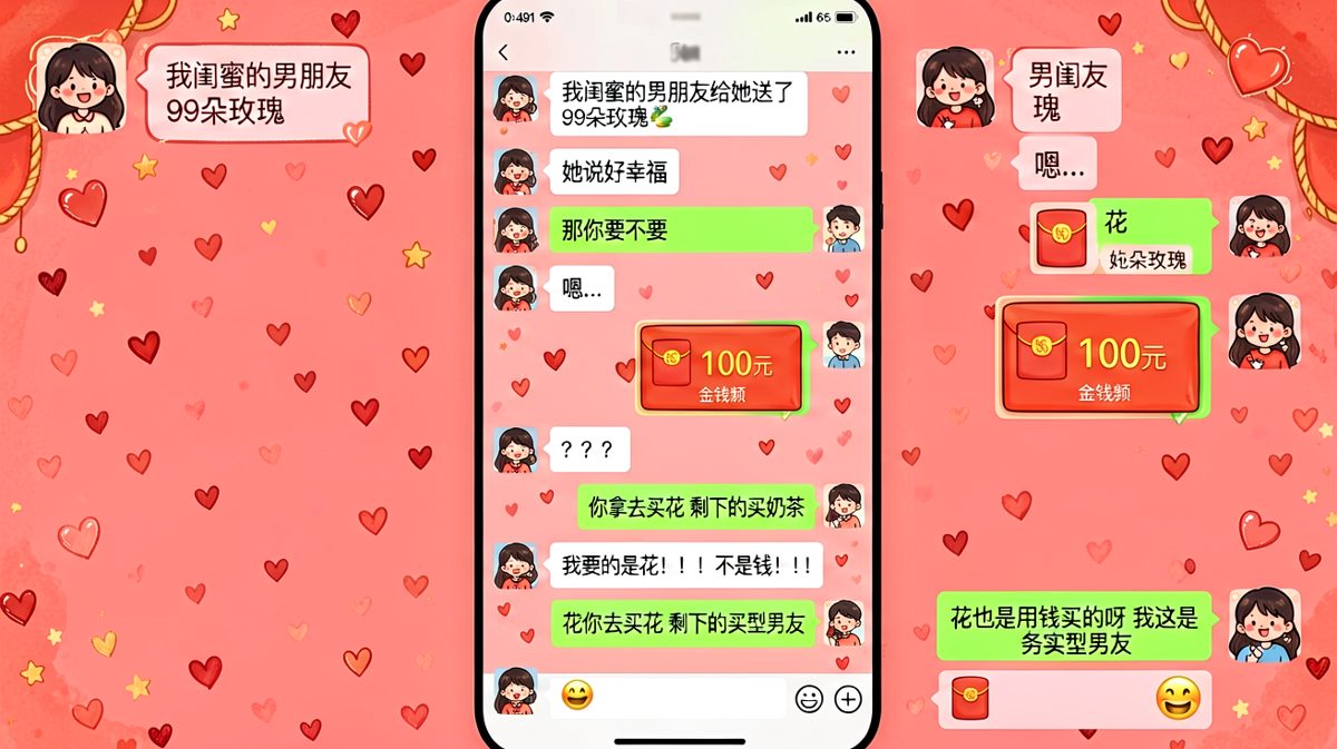 务实男友的100元买花挑战，浪漫主义当场裂开