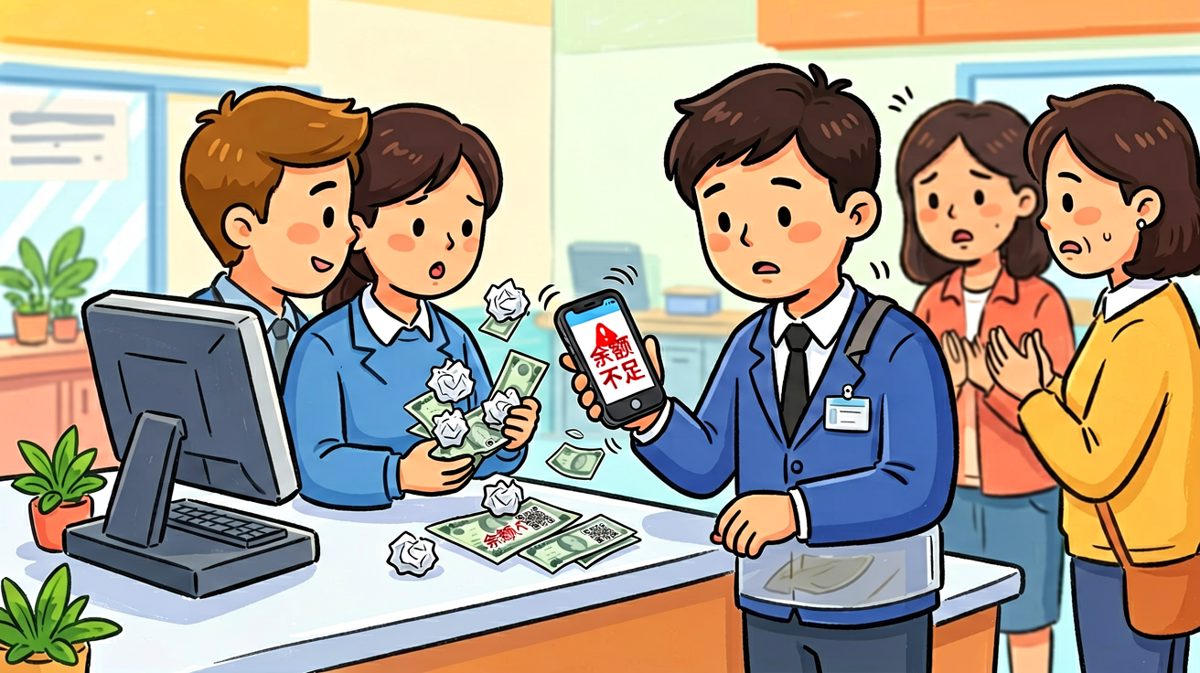 结账时社死瞬间，余额告急