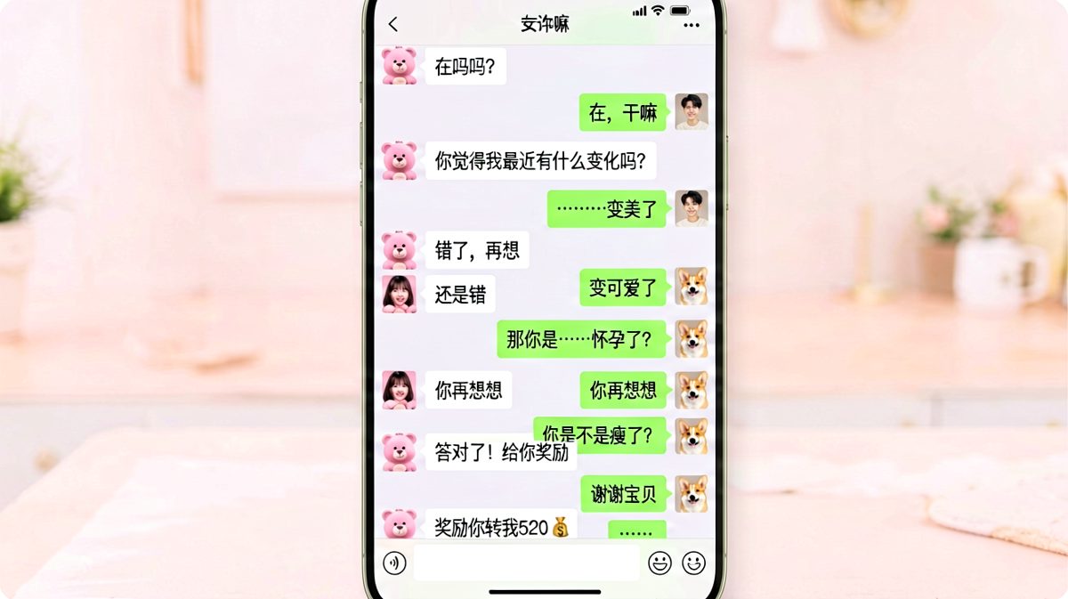 男生猜对女生变瘦了，却因此被奖励了520