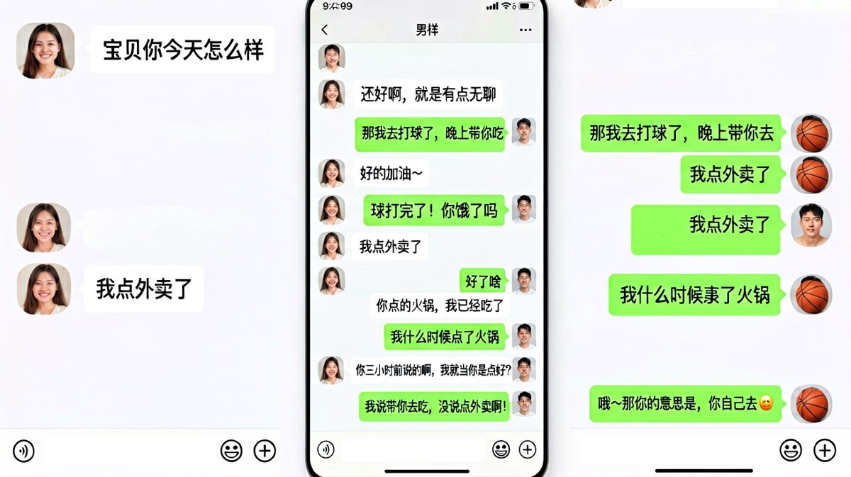 男生说带你去吃火锅，女生却以为是要点外卖送到家