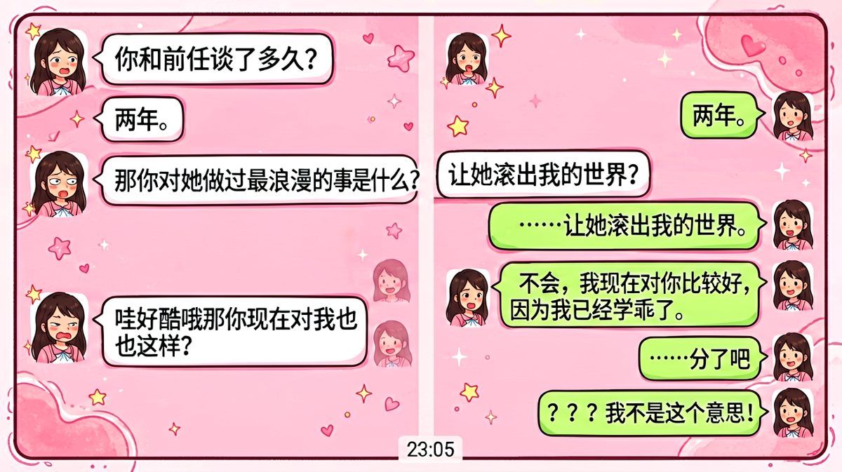 聊前任聊出了新高度，男方差点把自己送进鬼门关