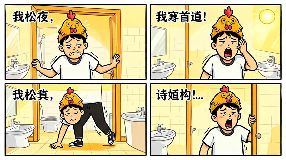 刚起床的迷糊状态