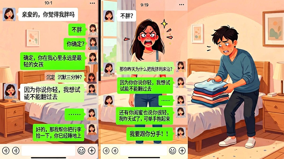 【体重危机】他说她轻，结果她已经在床上睡了三天