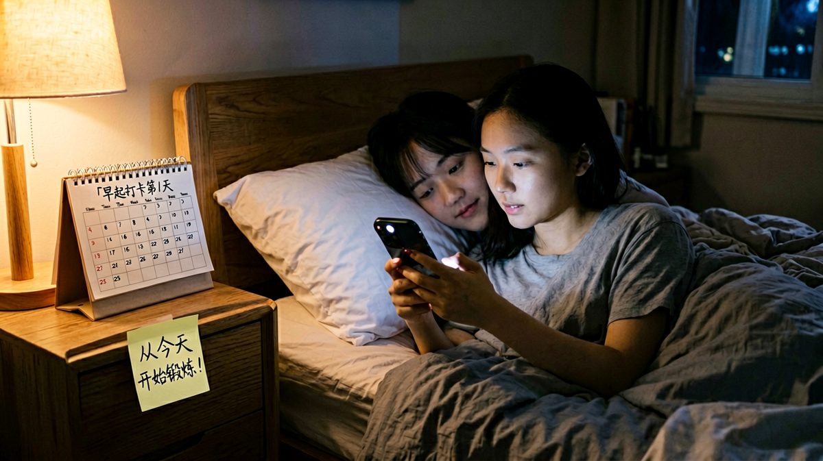 深夜立下Flag，雄心勃勃准备开始健康生活。