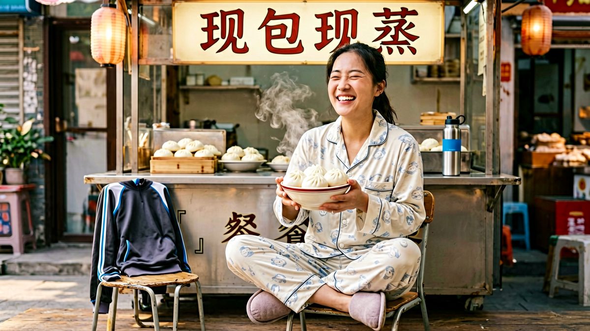 健身？不存在的，先来吃个包子再说。