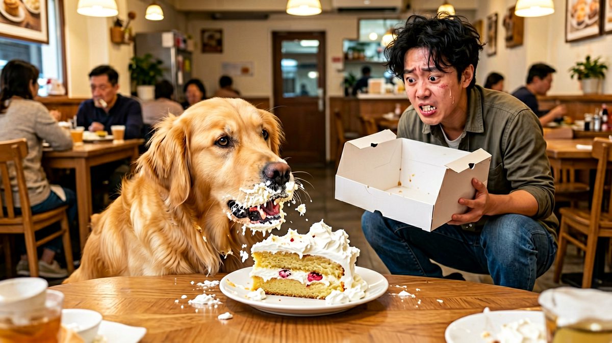汪：不是我先动的，是蛋糕先动的手