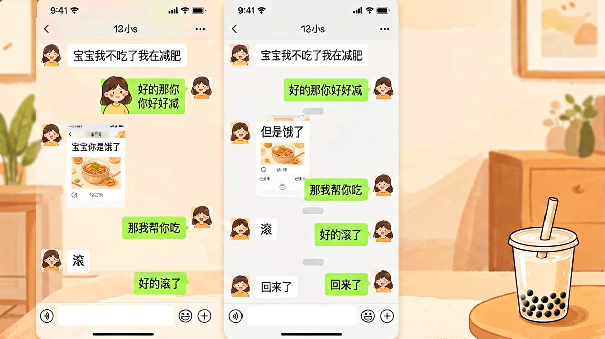 【减肥翻车】嘴硬不过肚子，女生一边喊减肥一边点外卖的社死现场
