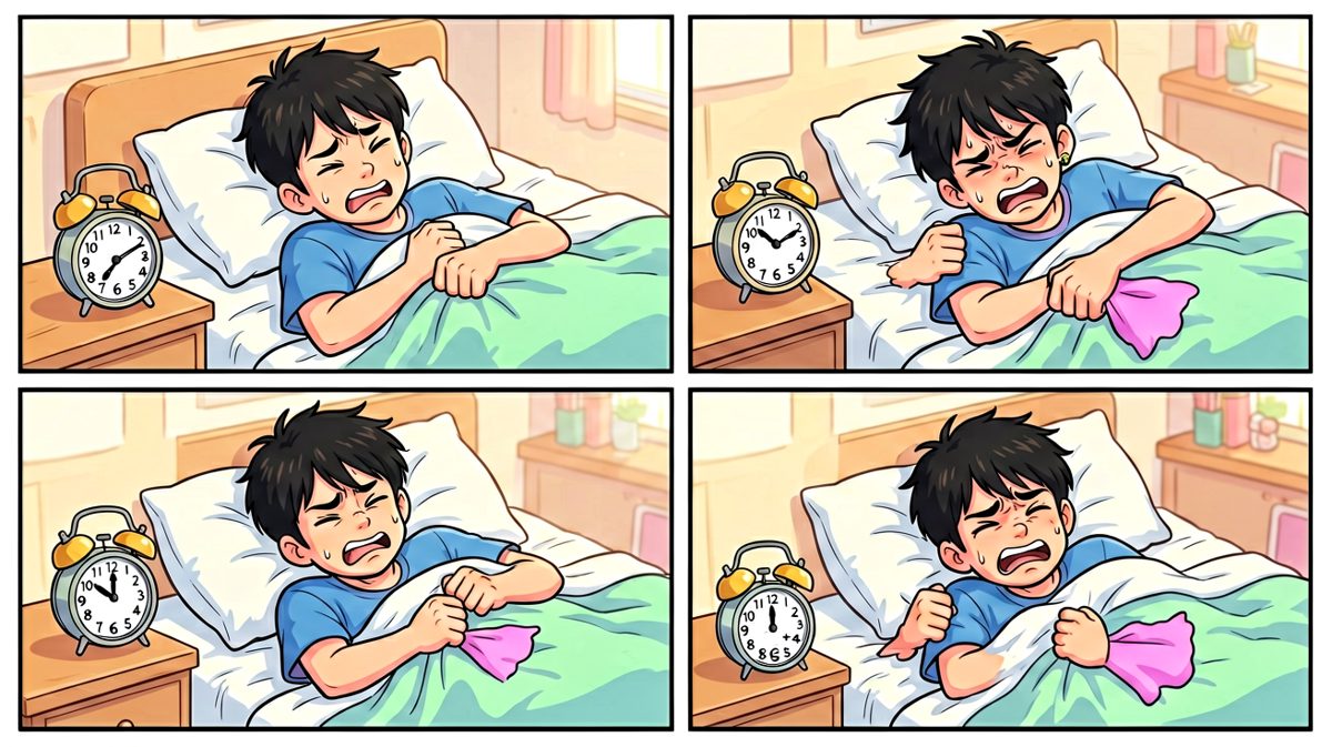 闹钟响了，但被子封印了整个人。