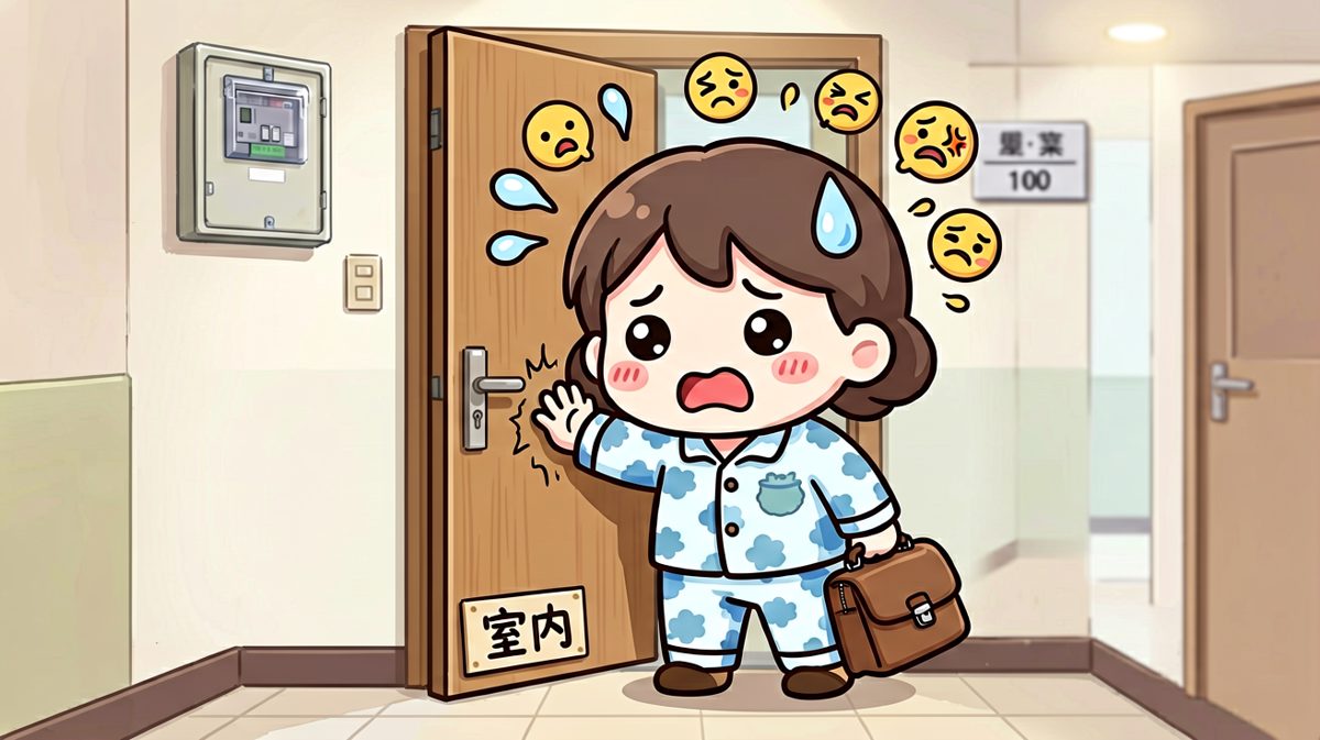 走到门口才发现——忘带钥匙了！！