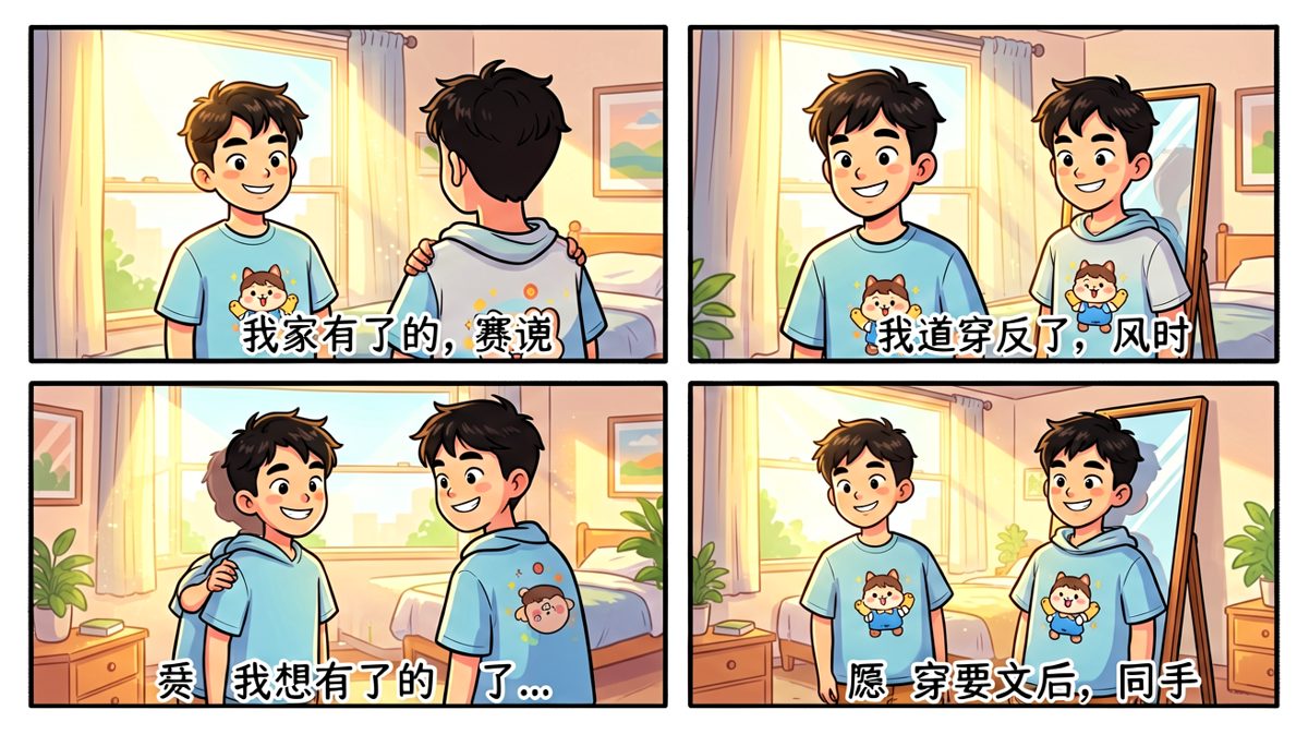自信满满出门，完全不知道自己穿反了