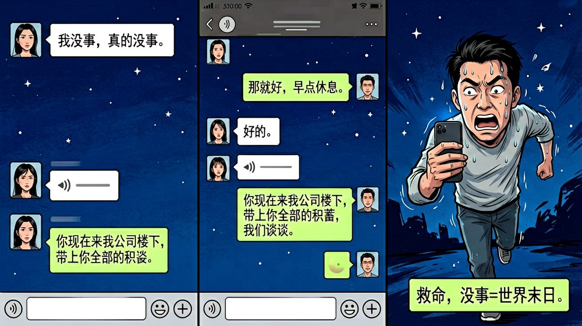 女生说'没事'的时候，男生的噩梦才刚刚开始