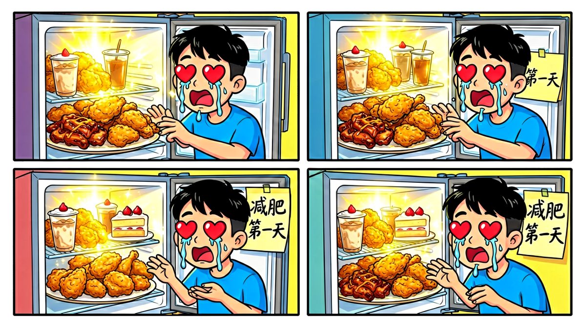 打开冰箱……意志力瞬间瓦解