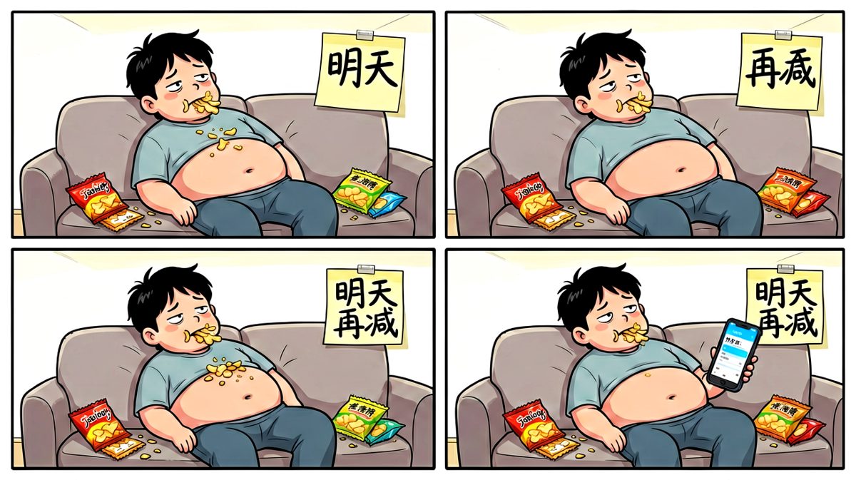 结局：明天再减吧……嗝