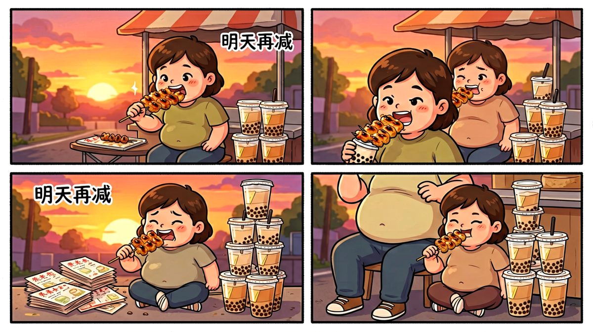 减肥？明天再说吧！今晚先吃为敬。