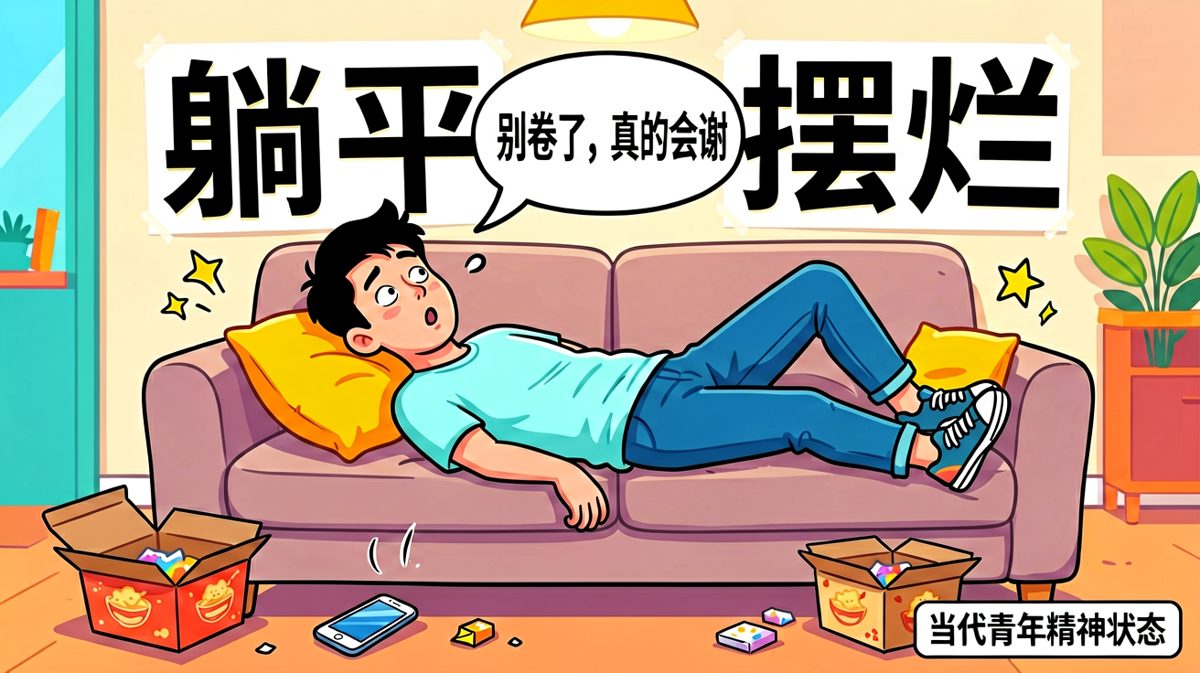 摆烂青年的真实写照，躺平也是一种态度