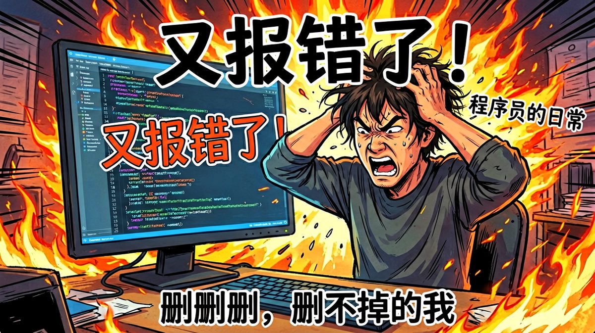 程序员的崩溃瞬间，每一行代码都是泪