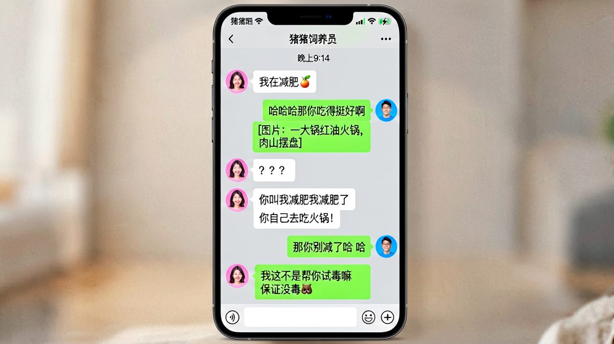 嘴上说减肥，背地里吃火锅——经典男友反套路。