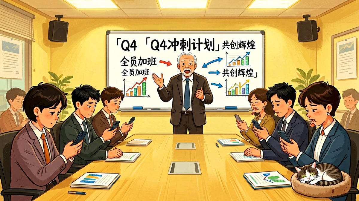 开会时的我：表面认真，实则在想中午吃什么