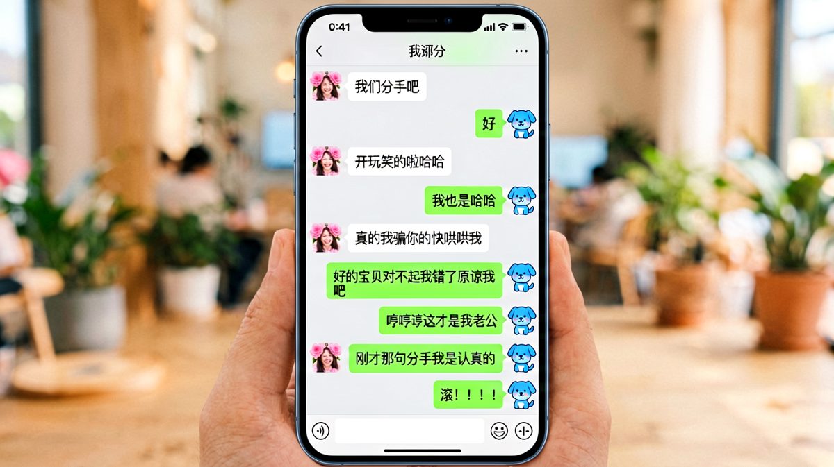 说好分手是玩笑，结果他是认真的