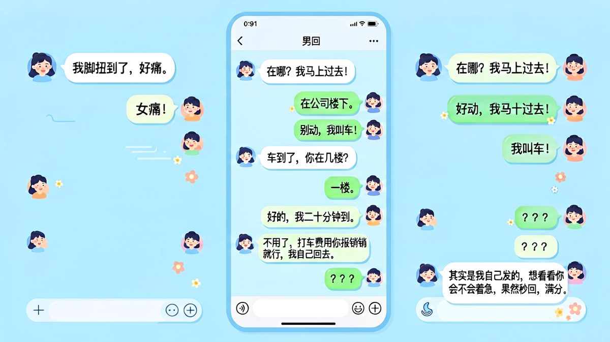 假扭脚测试男友反应，结果自己演变成了一场骗局